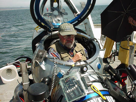 Steve Webster in a Research Submarine
